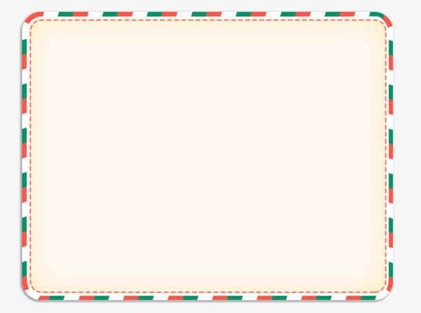 圣诞节平安夜彩色边框纸张纸片免抠节日圣诞节元素