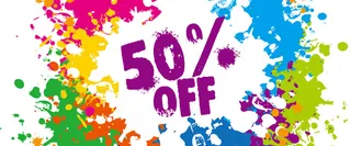 炫彩水墨淘宝促销banner高清