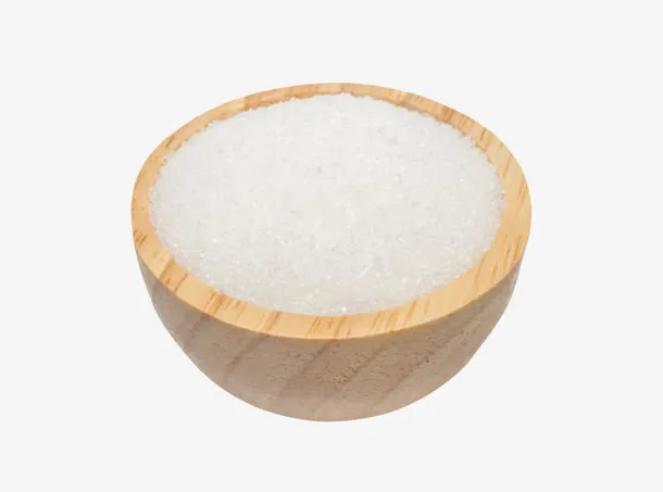 棕色容器装满白砂糖的木制碗实物免抠