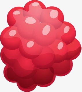 手绘红色桑葚免抠