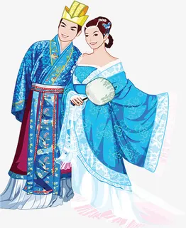 牛郎织女卡通图片免抠