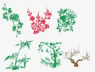 矢量手绘树免抠