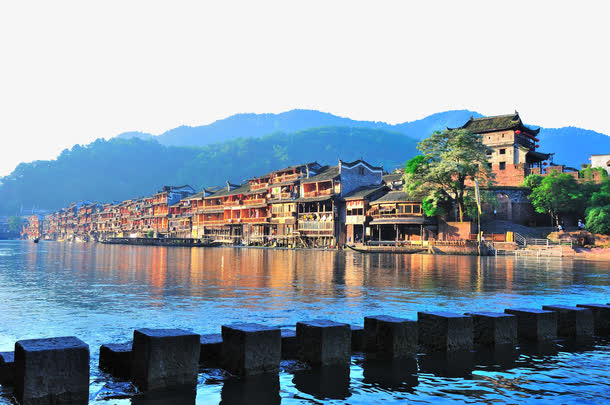 凤凰古城旅游景点免抠