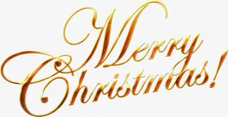 欧式复古花纹合成文字圣诞节快乐免抠