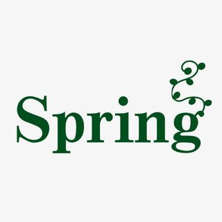 绿色spring免抠