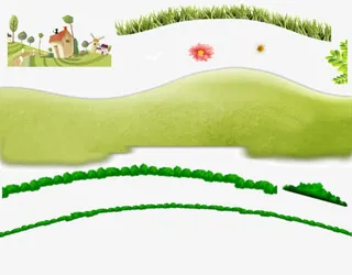 漫画草地图片素材免抠