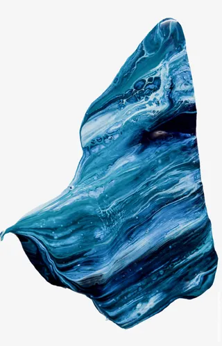 蓝色墨水已抠素材11免抠