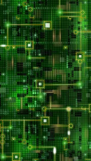 数字矩阵绿色科技数据h5素材背景高清