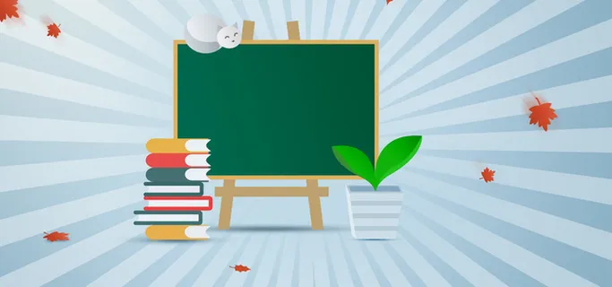 开学季新学期欢迎报道蓝色海报banner高清