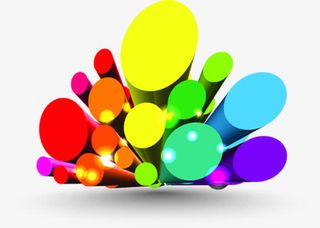 彩色漂浮光效装饰免抠