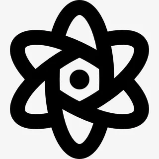 花的形状像一个原子六边形中心图标免抠