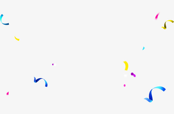 漂浮的彩带免抠