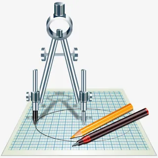 画图用的圆规图纸ai免抠