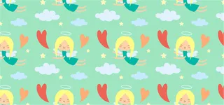 绿色天使无缝背景高清