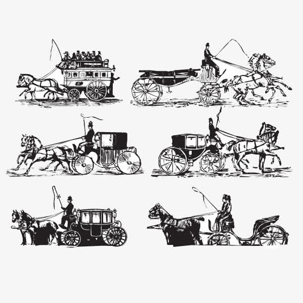 矢量中世纪马车免抠