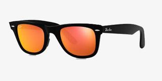 雷朋橙色黑框墨镜免抠