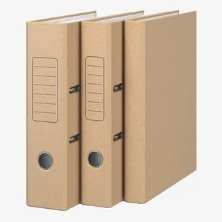 三个棕色文件夹一堆文件免抠