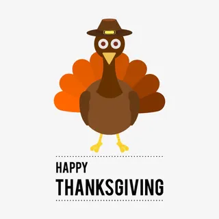矢量感恩节火鸡免抠