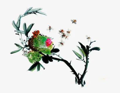 树枝上的蜜蜂免抠