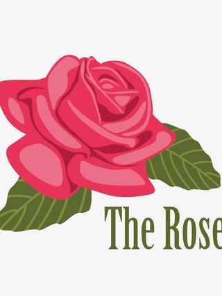 手绘光影红色玫瑰免抠