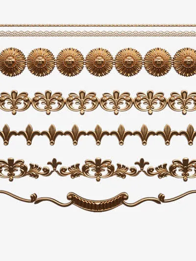 金色分割线免抠