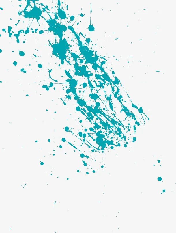 创意蓝色涂鸦免抠