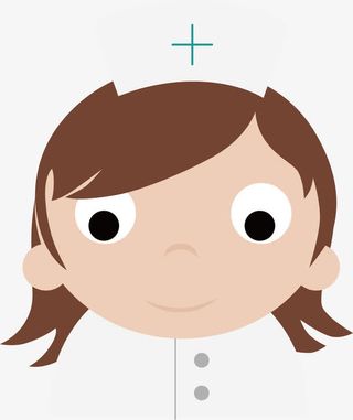 卡通手绘女护士免抠