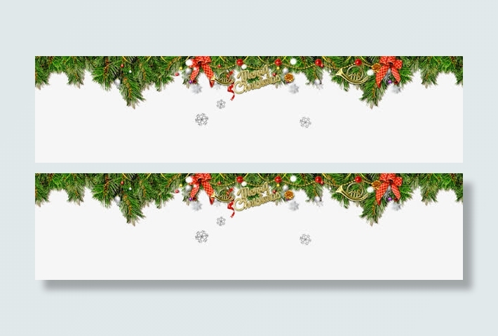 圣诞节系列素材顶部装饰免抠