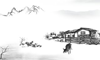 山水田园背景高清