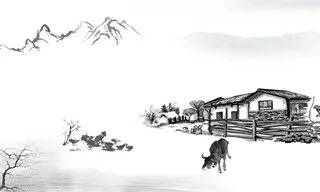 山水田园背景高清