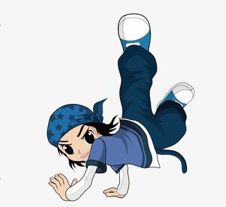 跳舞的男孩矢量图免抠