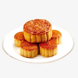 中秋盘装月饼素材免抠