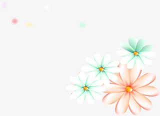 春天唯美手绘卡通花朵免抠