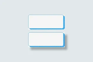 蓝色长方形带有阴影的边框免抠