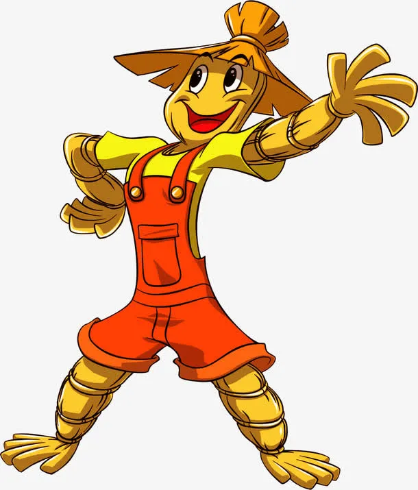 卡通稻草人免抠