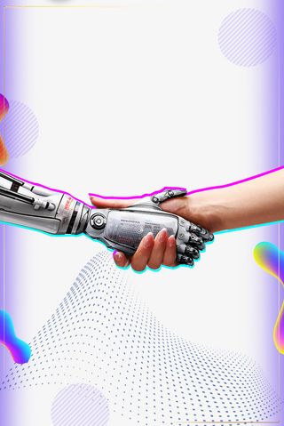 未来以来你来不来招聘海报边框免抠