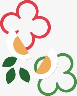 鸡蛋和灯笼椒矢量图免抠