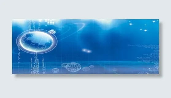 蓝色科技地球背景免抠