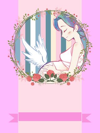 粉色卡通鲜花背景高清