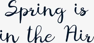 春天在身旁黑色艺术字免抠