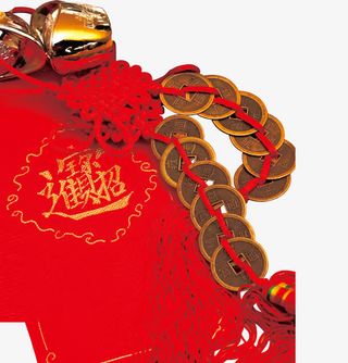 红包铜钱元宝图片免抠