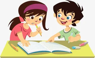 男孩讲解学业免抠