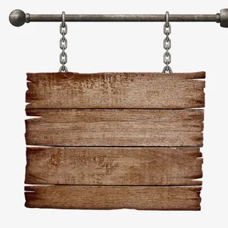 复古木牌标题牌免抠标签元素