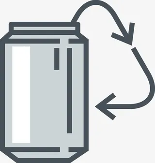 易拉罐回收免抠图标免抠