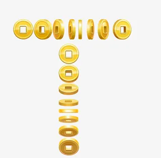 金色铜钱图片素材免抠