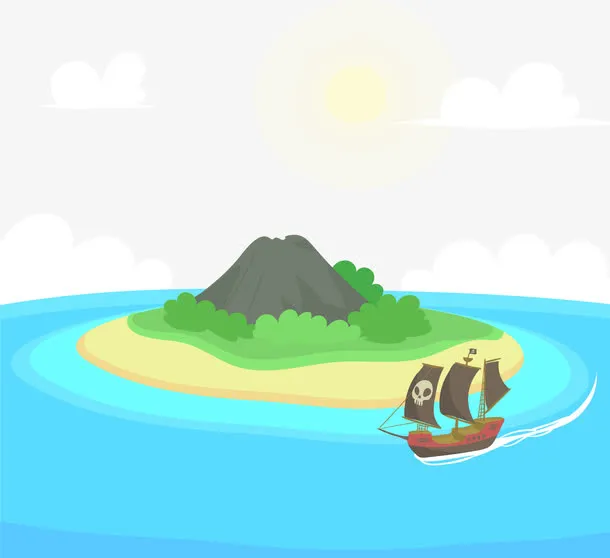 大海上的孤岛免抠