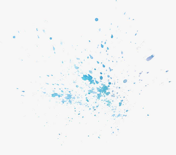 蓝色点状涂鸦免抠