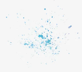 蓝色点状涂鸦免抠