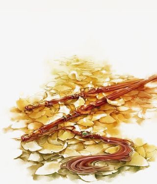 金色手绘宝剑免抠