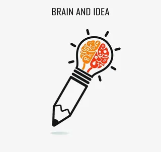 思维铅笔创意设计免抠